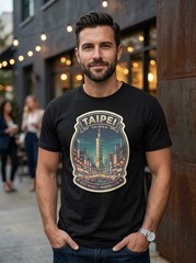 Taipei Taiwan Night Market Graphic T-Shirt Unisex Travel Tee