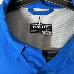 Habit Men’s Solar Factor Fishing Shirt Size S/P Lapis Blue