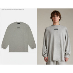 Fear of God Essentials Long Sleeve T-Shirt- Small Oversize Dark Heater New Gray