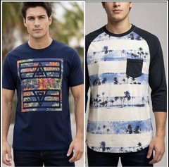 RETROFIT & ASPHALT Men’s T-Shirt Pocket-Casual Size L Floral Hawaiian Vacation