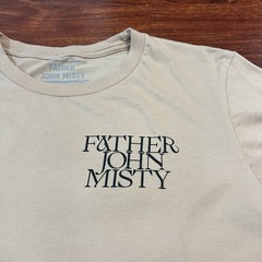 Father John Misty T-Shirt Size Medium Tan Cream Double Sided Presentation Tee