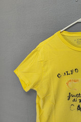 J Crew Shirt Mens Medium Yellow Golfo Di Napoli Capri Graphic Short Sleeve Tee