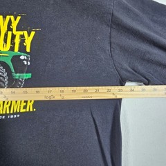 John Deere Graphic T-Shirt Mens XL Black Long Sleeve Heavy Duty Power to Farmer