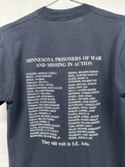 Vintage Minnesota Military Veteran T Shirt POW MIA Black Small