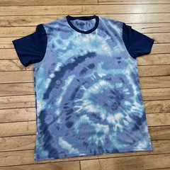 HOLLISTER California Tie Dye T Shirt Men M Light Purple Blue Hippie Retro Boho M