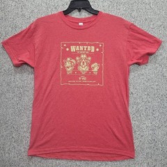 M&O Gold Wanted The Good Boy Gang Dog Graphic Tee Red Heather Medium