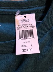 Urban Pipeline LS Tee Shirt Large Green Mens $20 (s-blk-50-21)