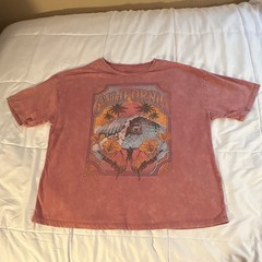 Mighty Fine Men’s Pink California Graphic Crew Neck Cotton Blend T-Shirt L