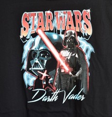 Men’s Star Wars Graphic T-Shirt Short Sleeve Three Vader Moon 2XLARGE Black NEW