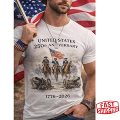America 250th Anniversary Shirt, Revolutionary War Soldiers Tee, 1776-2026