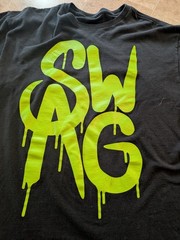 Y2k large vintage SWAG T-Shirt Green Black