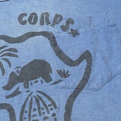 Vintage 70s Liberia Shirt Peace Corps Pocket Size 36 Stencil 60s Military Africa