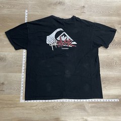 Quiksilver Men’s Black California Graphic Logo Crew Neck Tee 2XL Double-Sided