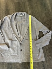 Pact Women’s Airplane Relaxed Blazer Medium Deep Taupe Heather Top MINT