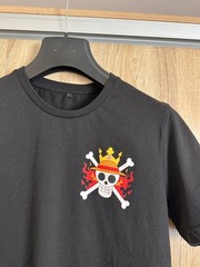 One Piece x Burger King Flame Grilling T Shirt Anime Japan Mens Size L Black