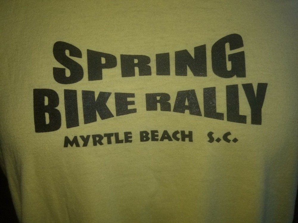 SPRING BIKE RALLY Myrtle Beach, South Carolina yellow XL t-shirt