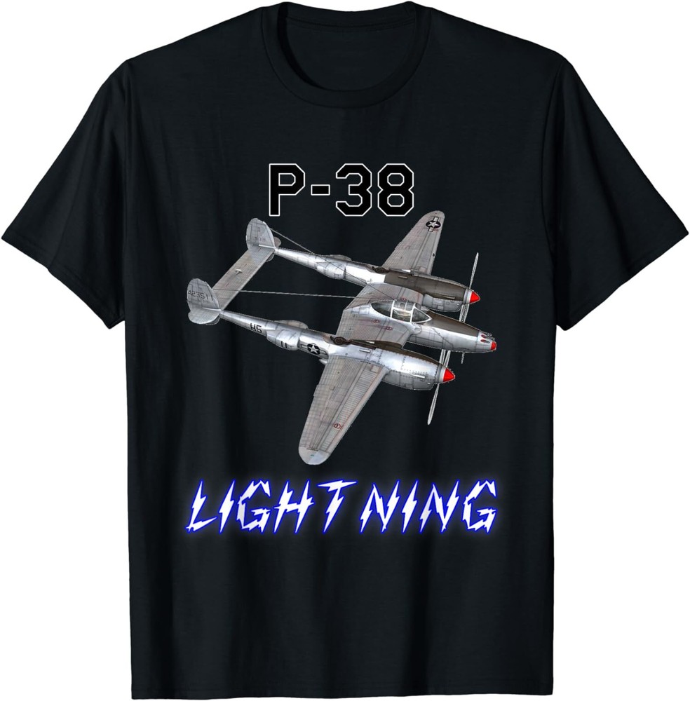 NEW LIMITED P-38 Lightning USAF Warbird WW2 Plane Gifts Tee T-Shirt S-5XL