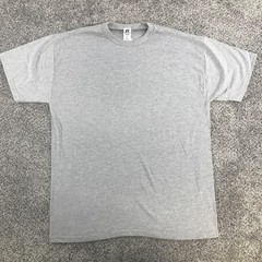 Vintage Russell Athletic Shirt Mens L Gray NuBlend Oxford Basic Tee Crew Neck