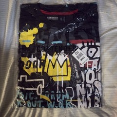 Contender Streetwear Tee New w/ Tags, Abstract Graffiti Print Black Size Small