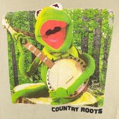 Kermit The Frog T Shirt Mens Size XL Yellow Disney Muppets Country Roots