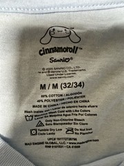 Sanrio Cinnamoroll Blue Graphic Print Crew Neck Short Sleeve T-Shirt Size M