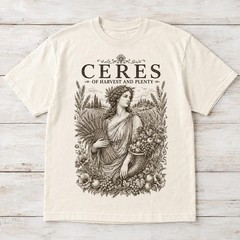 Ceres Goddess of Harvest T-Shirt | Vintage Roman Mythology, Dark Academia Tee