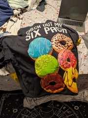 Check Out My Six Pack Donut Novelty Men’s T-Shirt Funny Workout Donuts Gym Tee