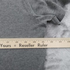 Buck Mason Slub Shirt Mens Large Gray Tri-Blend Crewneck Soft Tee Curved Hem