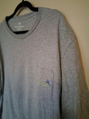 Tommy Bahama Men’s XXL Gray Short Sleeve Crew Neck Pocket Reelin’ & Dealin’ Tee