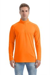 Men’s UPF 50+ Sun Shirts UV Tees Long Sleeve 1/4 Zip Fishing Running Rash Guard