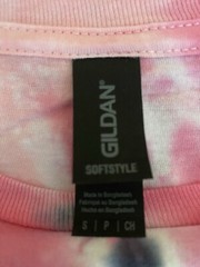 NEW Unisex Small GILDAN Soft Style Pink Black White Tie-Dye Handmade T-Shirt
