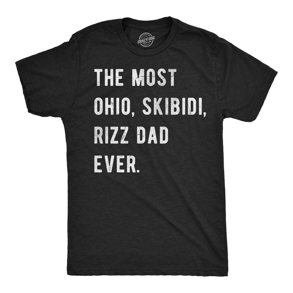 Mens Funny T Shirts The Most Ohio Skibidi Rizz Dad Ever Internet Meme Graphic