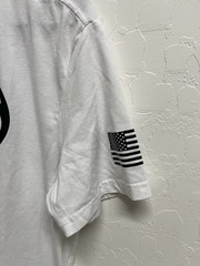 Bucked Up Mens Flag Logo White T Shirt Large New Without Tags Fitness Lifting