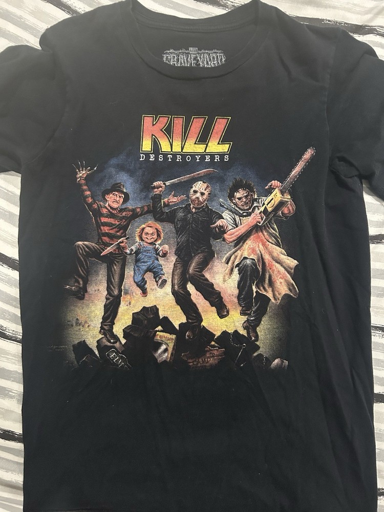 Fright Rags Shirt S Chucky Freddy Krueger Jason Voorhees Texas Chainsaw Horror