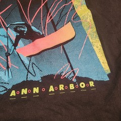 Vintage Fruit Of The Loom Canoe Sport Black XL Shirt Ann Arbor Made In USA