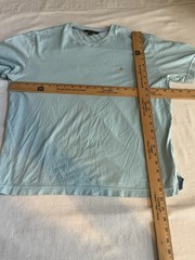 Brooks Brothers Supima Cotton T Shirt Mens Medium Blue Short Sleeve Logo Tee REA