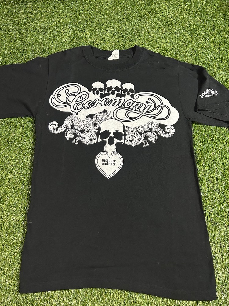 Vintage 2006 Ceremony Violence Violence T-Shirt Sz Small Y2K Deathwish Hardcore