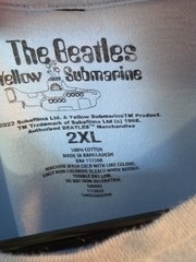 The Beatles Yellow Submarine 2022 Blue Graphic T-Shirt Size 2XL Merchandise
