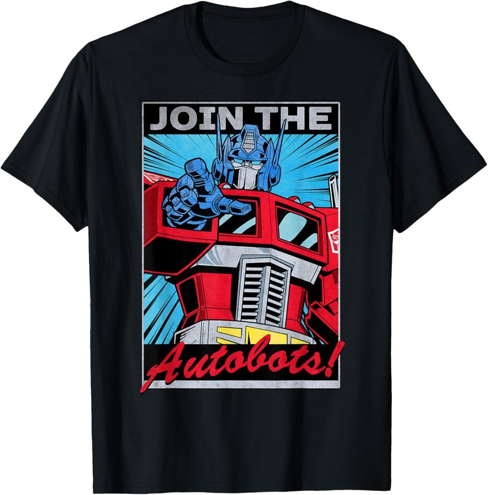 Transformers Optimus Prime Join The Autobots Retro Poster T-Shirt