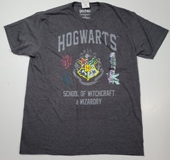 Harry Potter Mens XL Hogwarts School of Witchcraft and Wizardry Charcoal T-Shirt