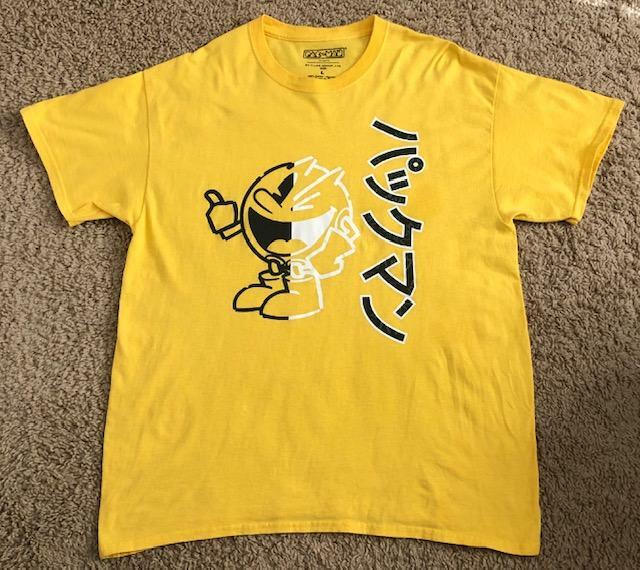 Pac Man By C-Life Group Men’s Yellow Graphic T-Shirt Size Large