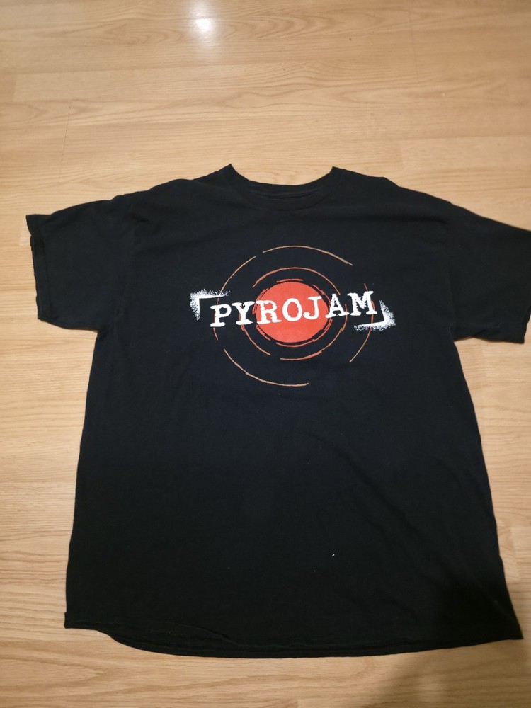 Heavy Cotton PyroJam 2025 Men’s Black Graphic Logo Crew Neck Cotton Tee