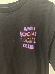 Anti Social Social Club Mens Lava T-Shirt ASSC Tee Black Purple Pink Medium