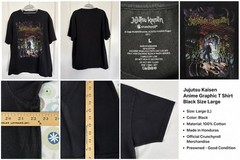Jujutsu Kaisen Anime Graphic T Shirt Black Size Large Crunchyroll Manga