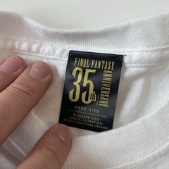 FINAL FANTASY 35th Anniversary T-shirt – White – Square Enix One Size Japan