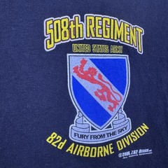 508th Regiment 82d Airborne Army Shirt Mens 2XL Black Fury Tee 7.62 Design