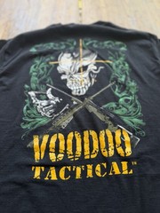 Y2K Voodoo Tactical Skull Crosshairs Rifles Gear Graphic Promo T-Shirt Size Med