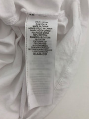 True Religion Men Size S White T Shirt Gold Horseshoe Logo Cotton Tee