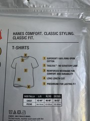 Hanes Classics T-Shirts 2 Pack L Tall Man 100% COTTON Tagless Long Length 9856