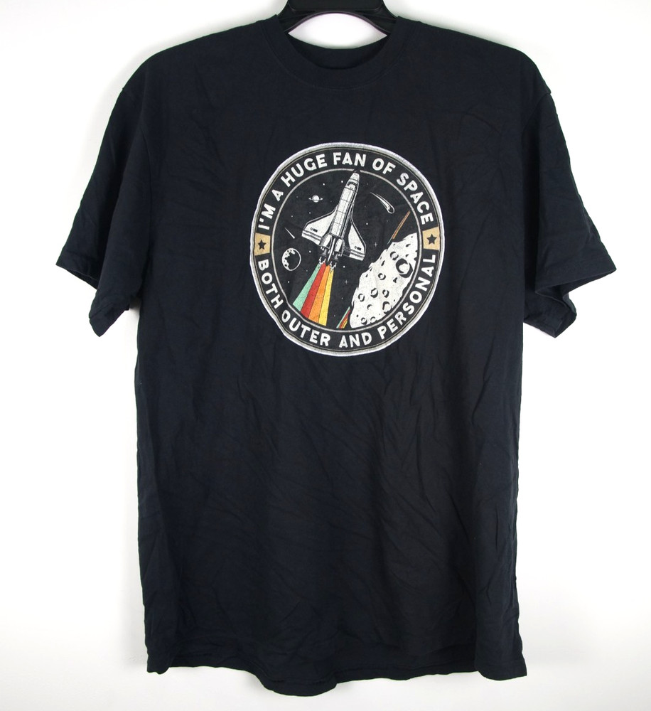 Huge Fan of Space Outer & Personal Black Shirt Size XL